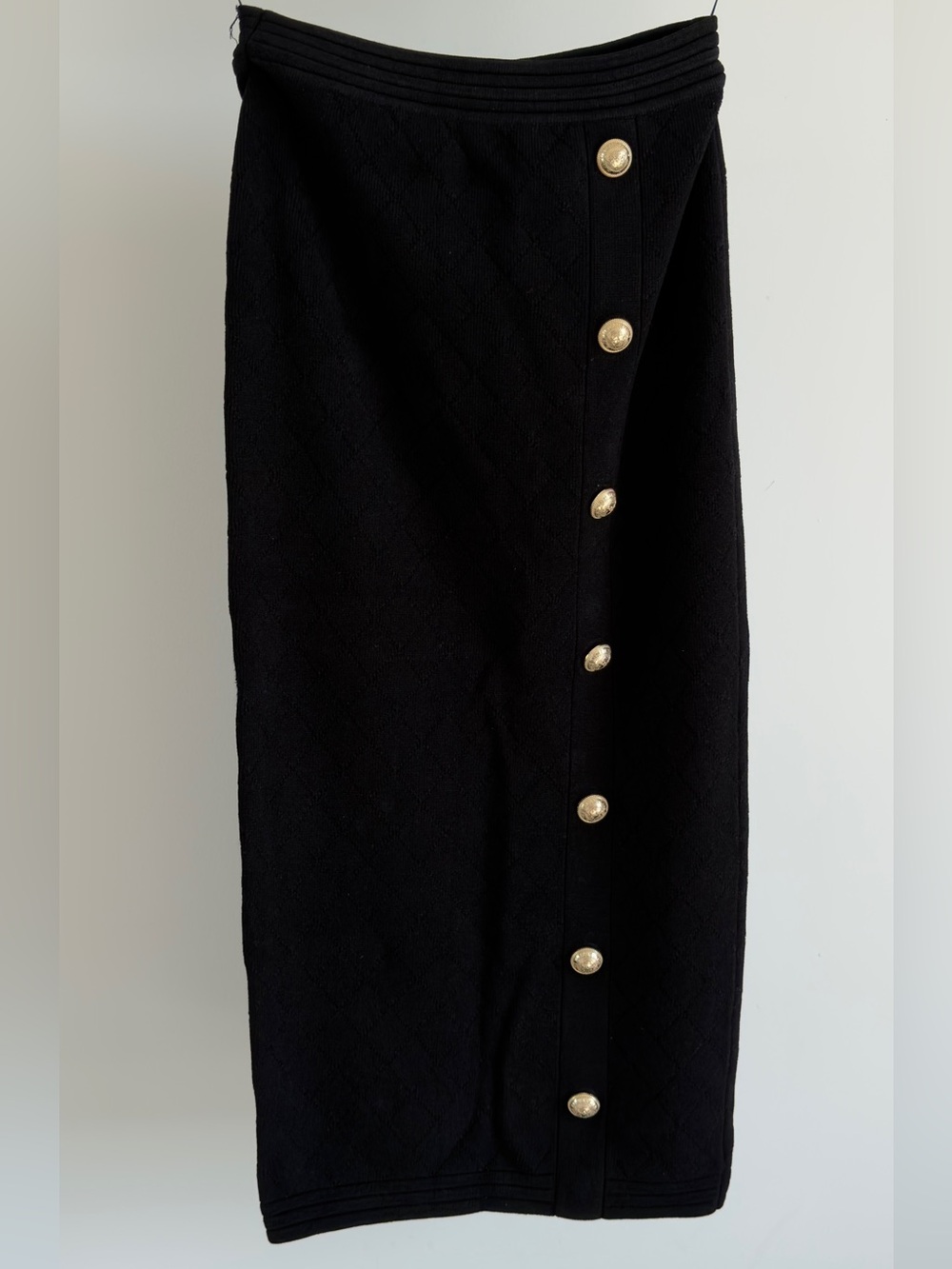 Authentic Balmain Midi Skirt with Gold Buttons ✨🖤